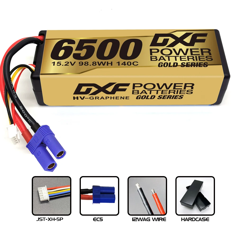 1/2PCS DXF Lipo 3S 4S 2S Battery 7.4V 11.1V 14.8V 8400mAh 6500mAh 6750mAh 7000mAh 5200mAh 9200mah 10000mah Hardcase for RC Car