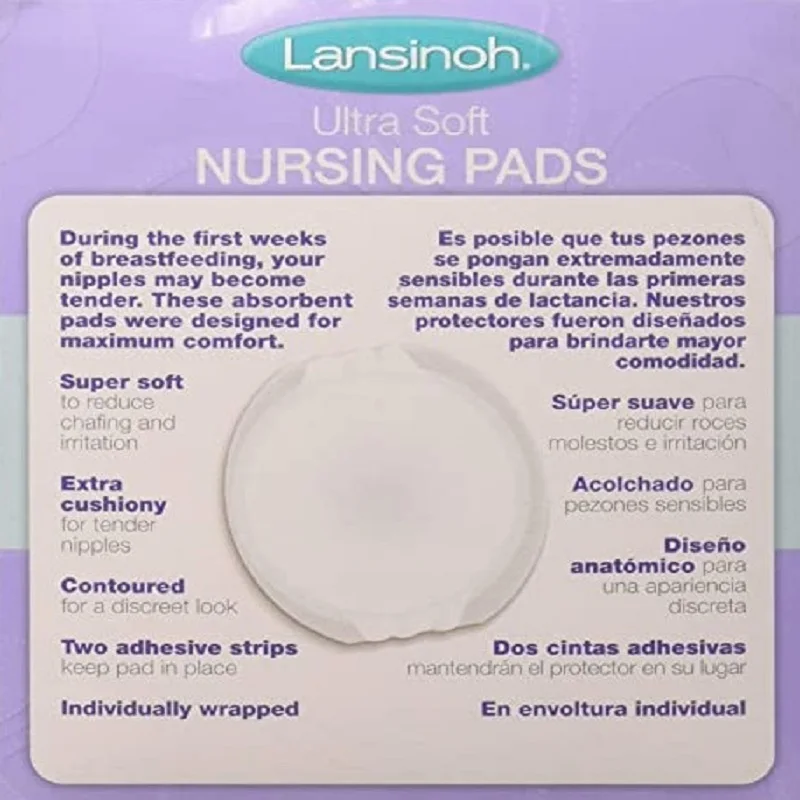 Lansinoh Blue Lock Breast Pad 36 pcs Superior Absorbent Leak Protection and Convenience Fits All Breastszes