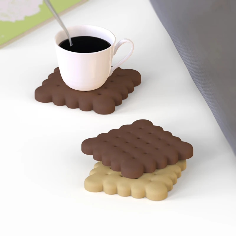 Kreatywne formy Cookie Coaster betonowa mata na kubki formy silikonowe Cement skandynawska minimalistyczna konstrukcja Coaster taca formy silikonowe