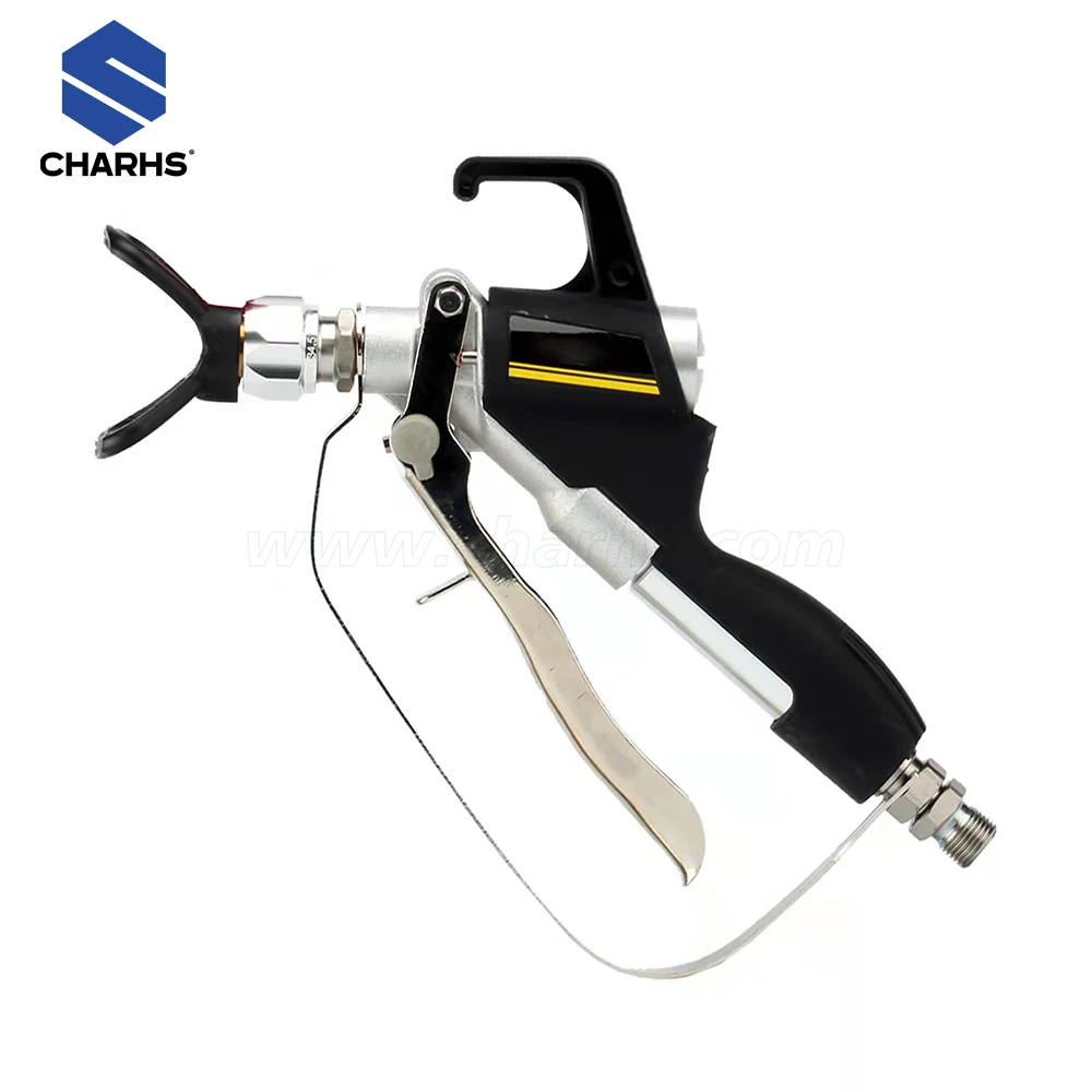 CHARHS High Pressure Airless Spray Gun Repair Kit 350Bar House Paint Inline Spray AirBrush Texture Plaster Putty ASG-9 Swivel