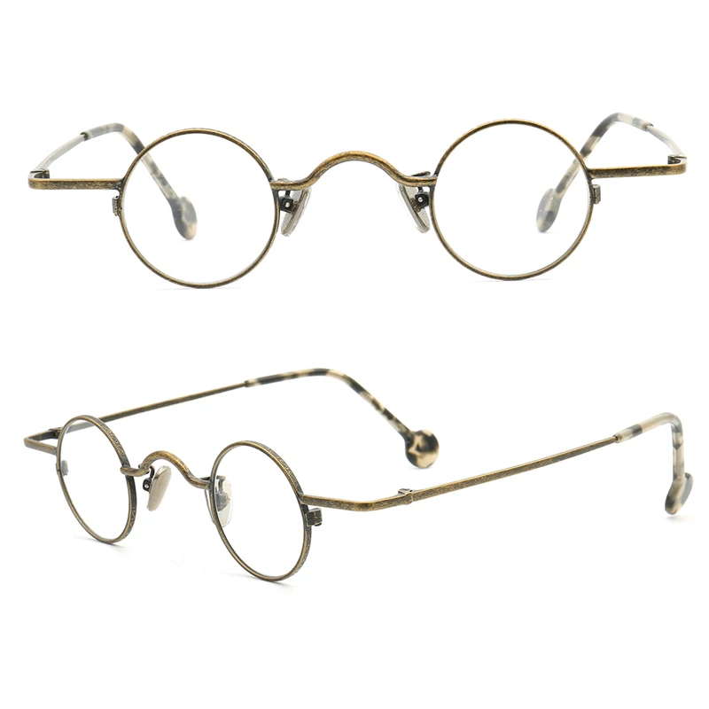 Women Round Glasses Frames Men Light Optical Eyeglasses Frame Cute Eyewear Retro Fashion Metal Prescription Spectacles Full Rim