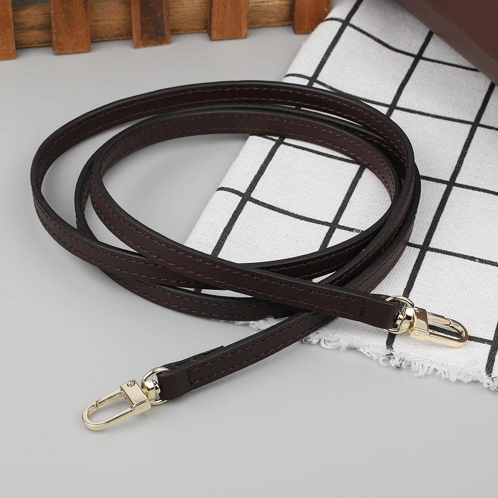 Cow Hide Leather Shoulder Bag Strap 120CM Long Coffee Color Crossbody Strap Women Handbag Bag Belt Accessories