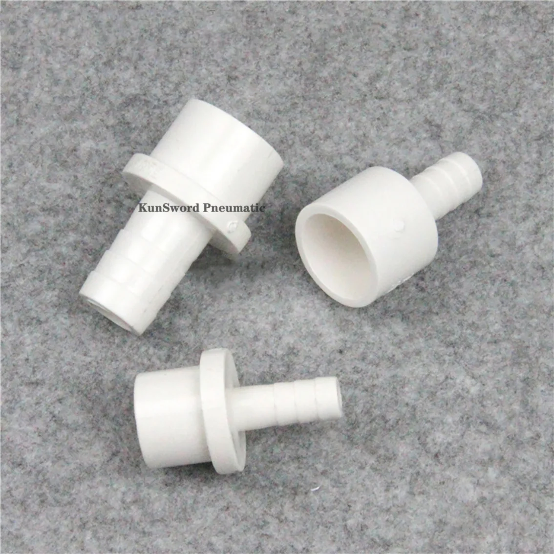 Plastica 20, 25mm trasferimento 8, 10, 12, 16mm bianco pneumatico PVC Pagoda passaggio dritto morbido tubo rigido presa di testa connettore rapido