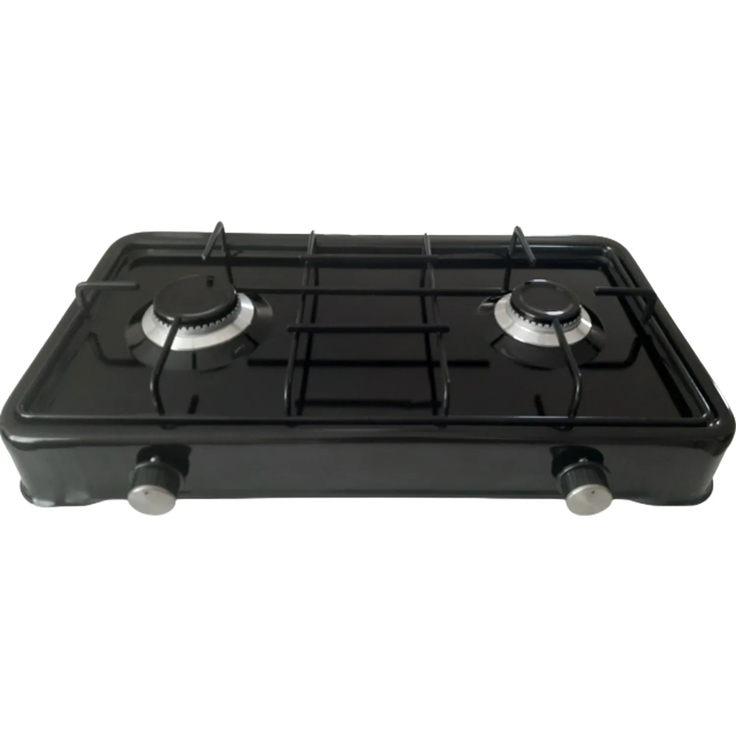 1002SDG Two Burner Counter Top Black Stove Natural Gas Without Lighter 33x60x10 Cm Free Fast Shipping from Turkey