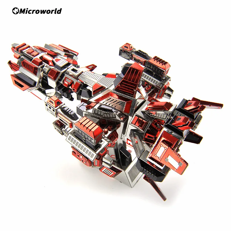 Microwereld 3D Metalen Puzzelspellen Ruimteschip Ruimtevaartuig Model DIY Jigsaw Educatief Speelgoed Kinderen Verjaardagscadeau Voor Party Games