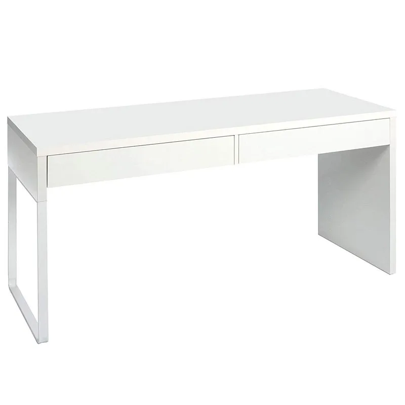 Desk Table, office table two drawers, computer table Artik white Color, measurements: 138 cm (length) x 50 cm