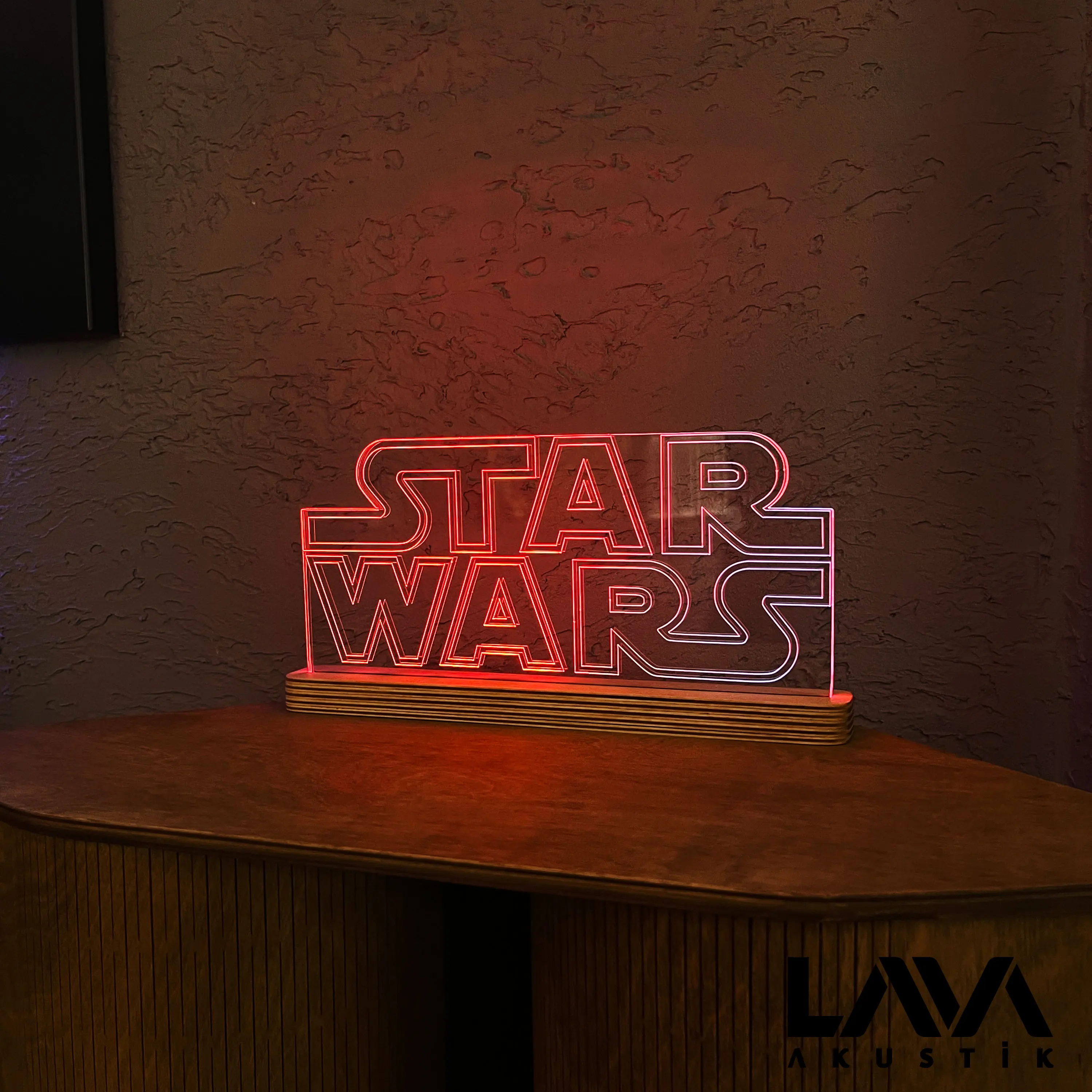 Star Wars-Lámpara LED Jedi Darth Vader Joda Death RGB, luz USB remota, animación a todo Color, tipografía nocturna