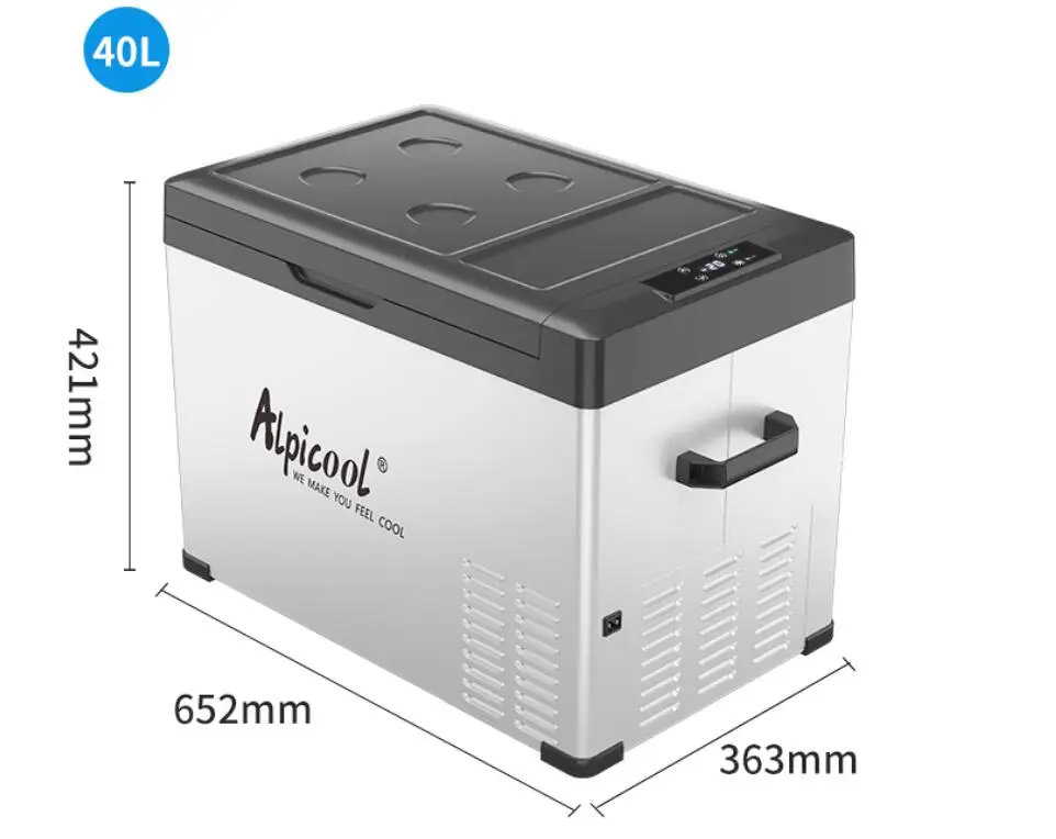 Alpicool كبير ضاغط سيارة ثلاجة 40L سيارة المنزل الاستخدام المزدوج عنبر مكتب ثلاجة صغيرة الفريزر التبريد في الهواء الطلق
