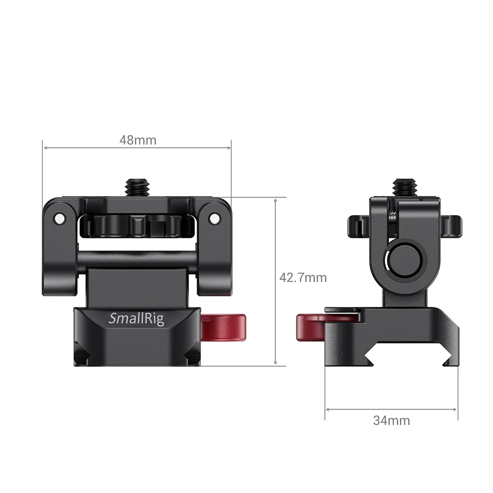 SmallRig Dual Camera EVF Mount with a Nato Clamp Quick Release Adjustable Monitor Holder For follow focus