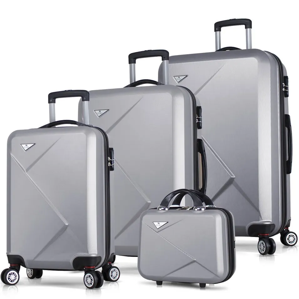 Set Koper 4 Buah/Lot Casing Troli Pria Wanita Koper Roda Putar Valise Travel