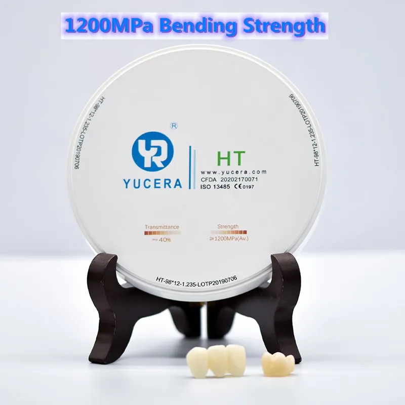 

Yucera HT белые циркониевые диски YUCERA CAD CAM, заводская цена, высокая прочность на изгиб