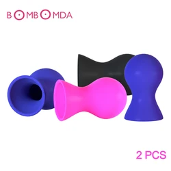 2pcs Breast Nipple Sucker No Vibrator Sexy Breast Massage Clitoris Stimulator Nipple Vacuum Pump Suction Cup Adult Sex Toys