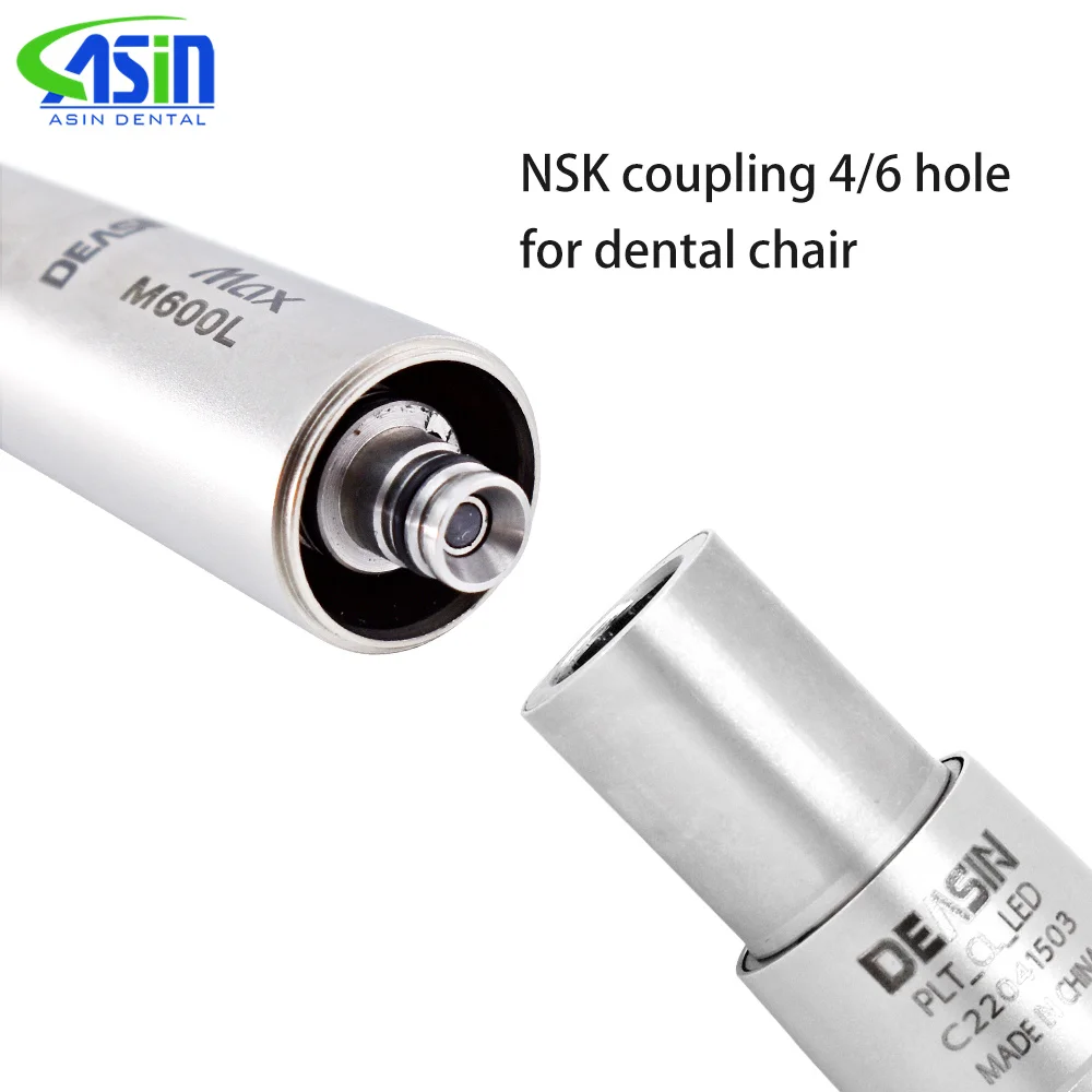 M600L Dental High Speed Handpiece Dental Air Turbine Hand piece Rotor Tip N-Couplings Type Stainless Steel Body