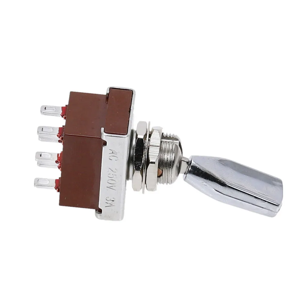 1pcs KN3-203 Toggle Switch 3 Positions Rocker  ON-OFF-ON 6pins  DPDT 3A/250V Handle Switch