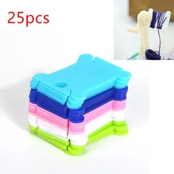 25pcs Plastic Colorful Thread String Winder Winding Plate Board Embroidery Yarn Compact Lightweight Design Small Footprint