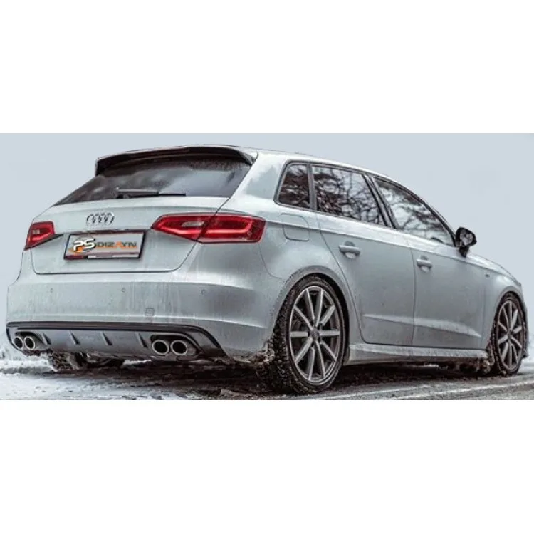 Audi A3 8V 2012 - 2016 Sportback Standard Bumper Compatible S3-Style Rear Bumper Diffuser