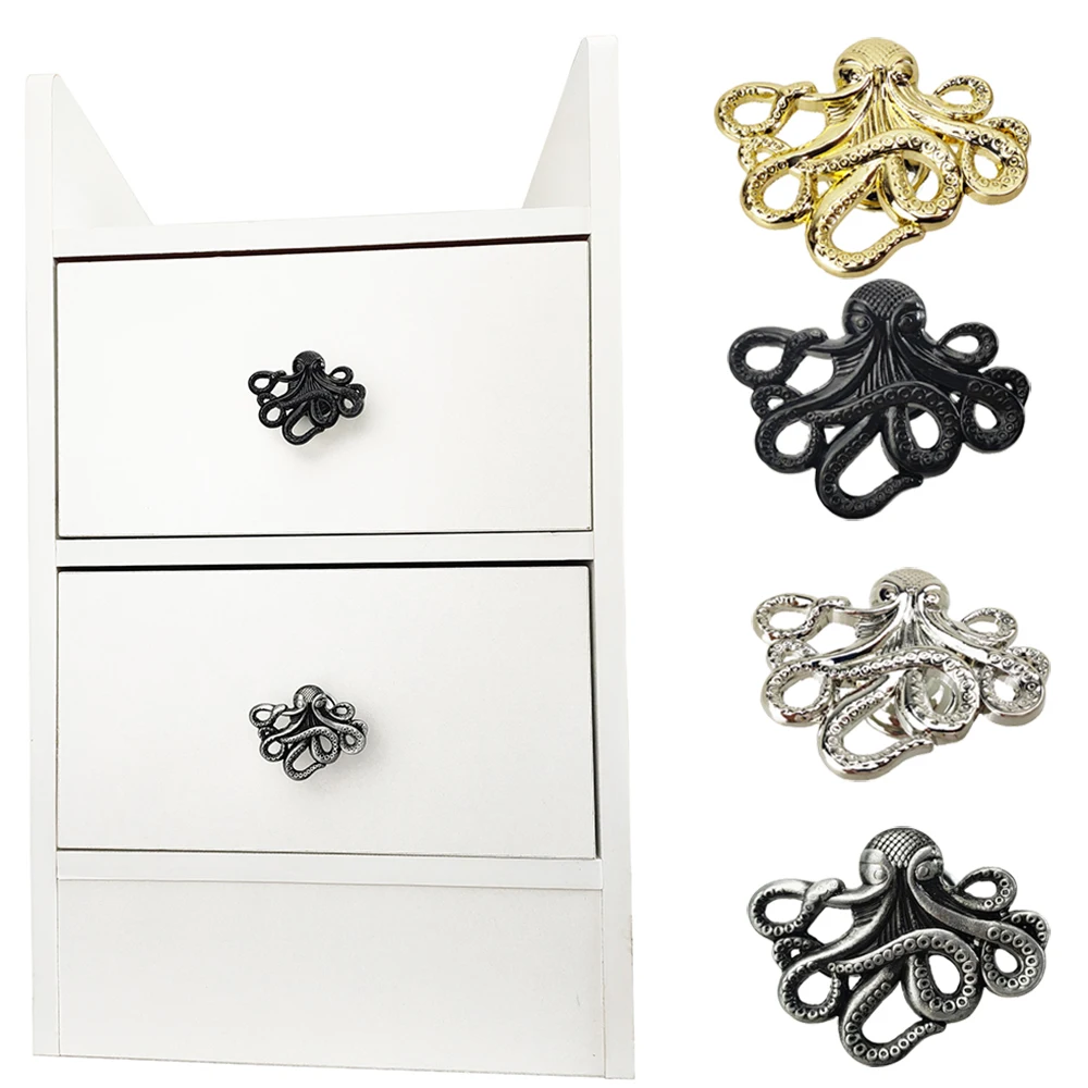 European Retro Ocean Style Drawer Handles Zinc Alloy Furniture Wardrobe Knob Kitchen Cupboard Drawer Door Shoe Cabinets Vintage