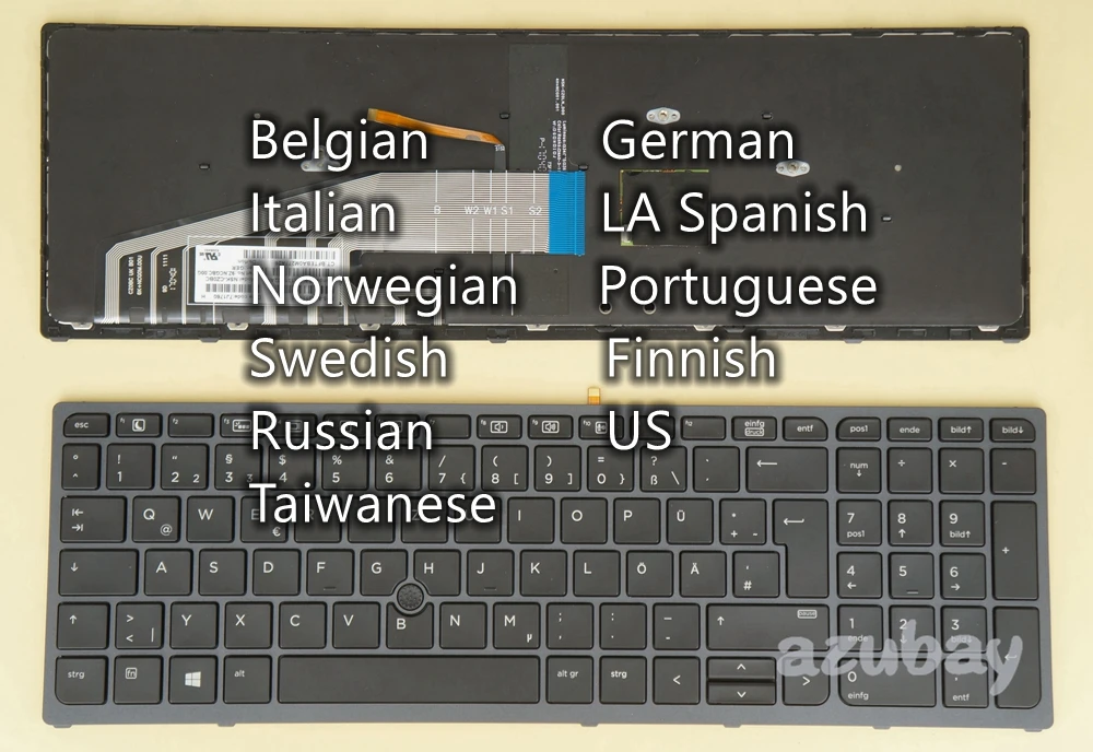 

BE DE ITA LA SP NW SD FI PT RU US TW Keyboard for HP NSK-CZ0BC, 848311 -A41 -041 -061 -161 -091 -B71 -131 -251 -AB1 -001 Backlit