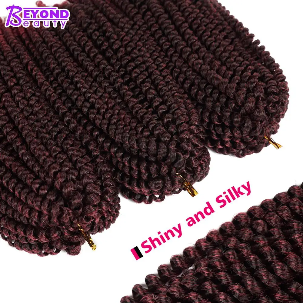 

8Inch Ombre Spring Twist Crochet Hair Braids Passion Twist Faux Locs Curly Soft Dreads Dreadlocks For Black Woman Aigemei Afro