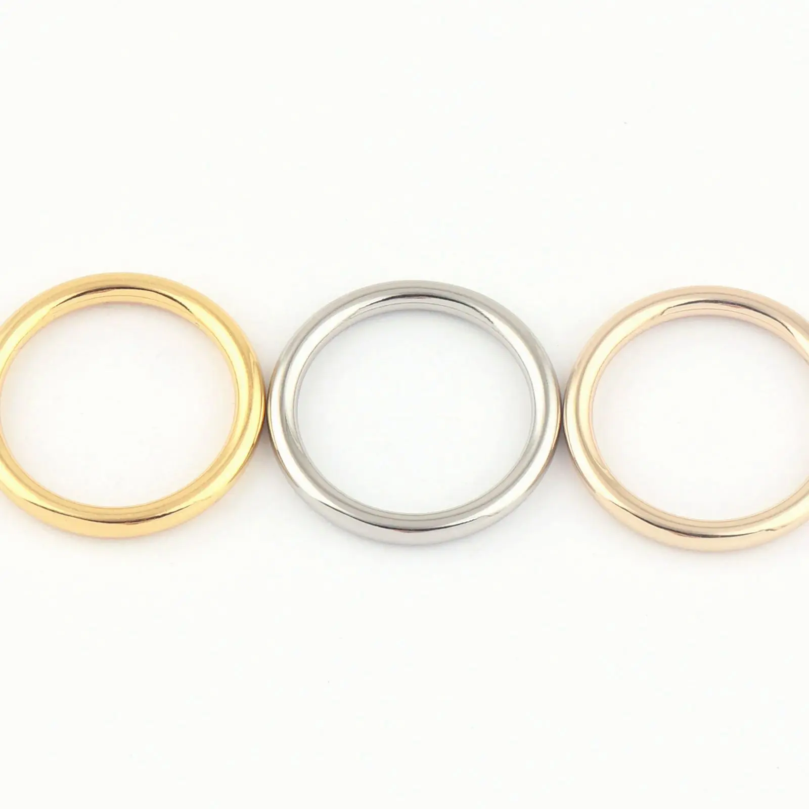 30mm Gold O Rings Welded Metal Loop Round Formed strap Ring Bag Holder Handbag Purse Bag clasp Making Hardware Supplies