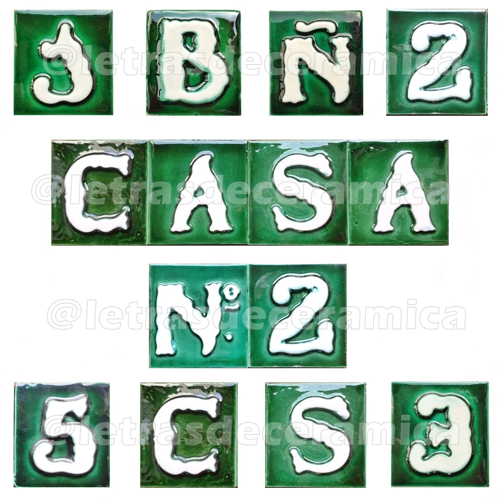 Ceramic letters and numbers-design 