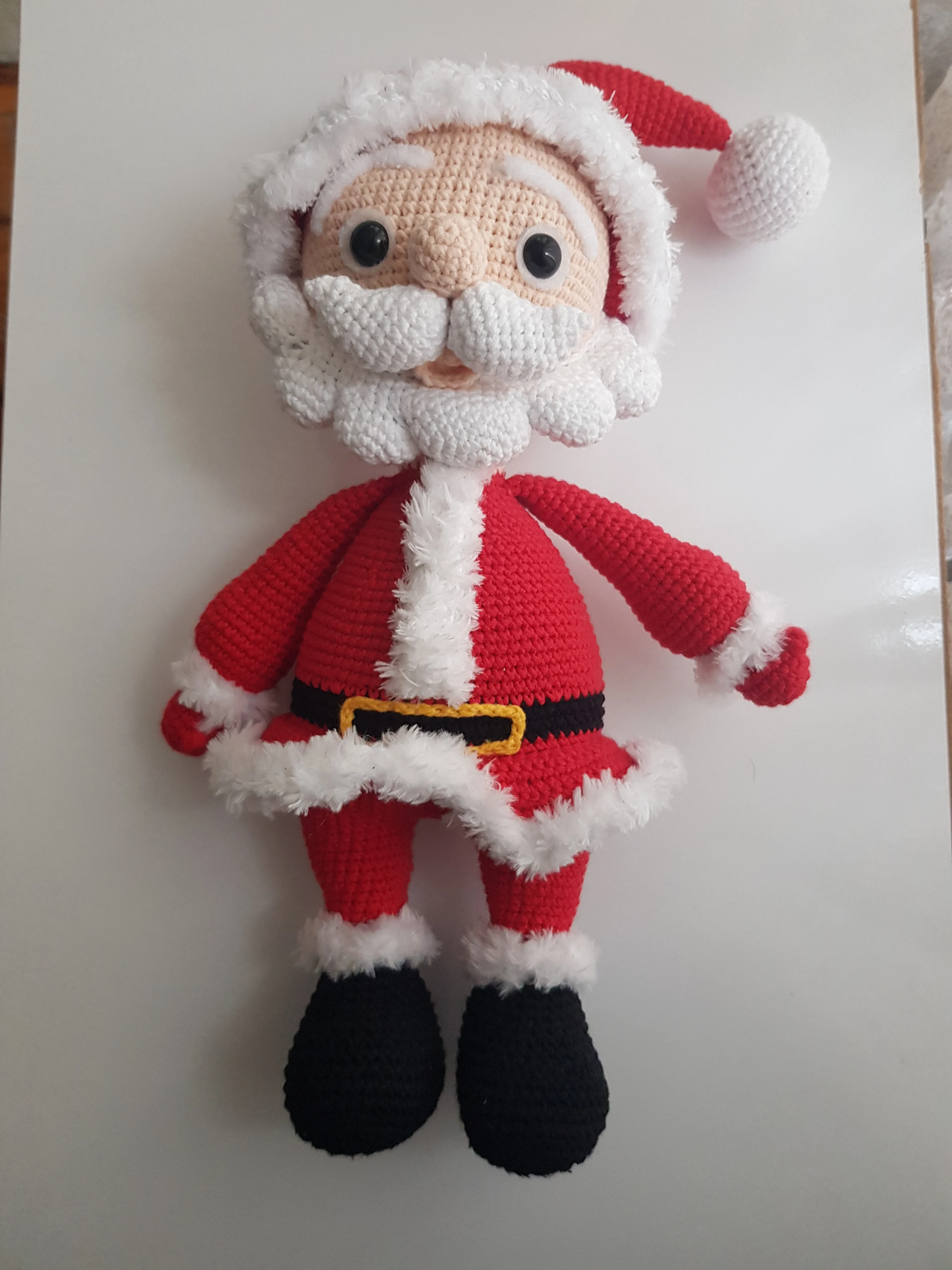 Kawai Kaikatür Noel Baba lalafanfan  Peluş Oyucak  Koton İplik 30 cm  Yıkanabilir Çocuklar İçin Doğum Gününe Özel Hediyelik