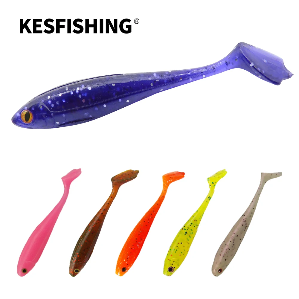 

KESFISHING Soft Lure Duck Fin Shad 85mm Living Swing Tail Pesca Artificial Silicone Fishing Baits Leurre Souple