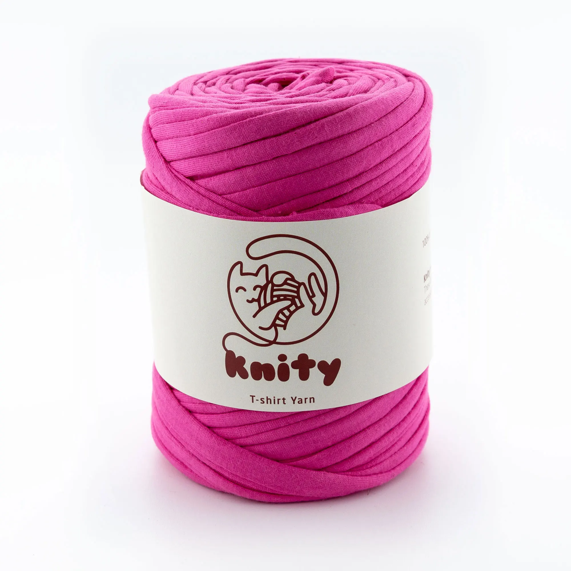 KNITY Combed T-Shirt Yarn Cloth Fabric Strip for Knitting Blanket Carpet Bag Basket Crochet Tshirt Cotton T Shirt Craft Hosiery