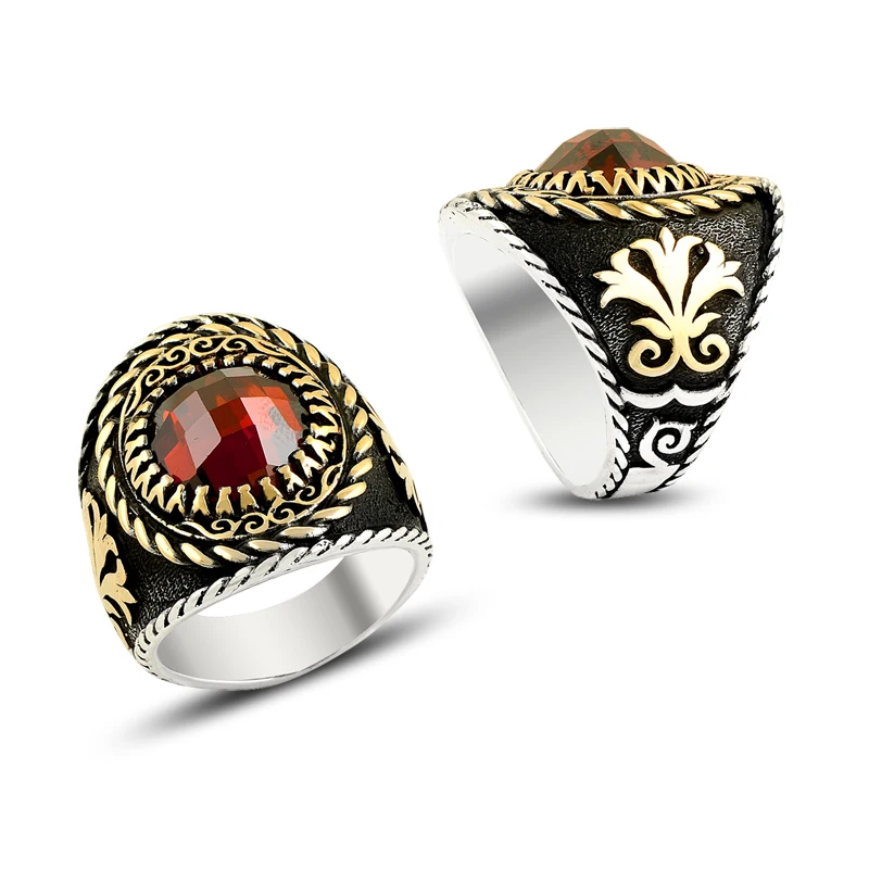 925 Silver Huge Handmade Historical Ottoman Ring for Men