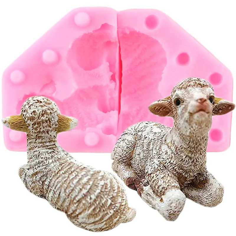 3D Sheep Craft Soap Silicone Mold Fondant Cake Decorating Tools Candy Chocolate Gumpaste Moulds Polymer Clay Candle Resin Molds