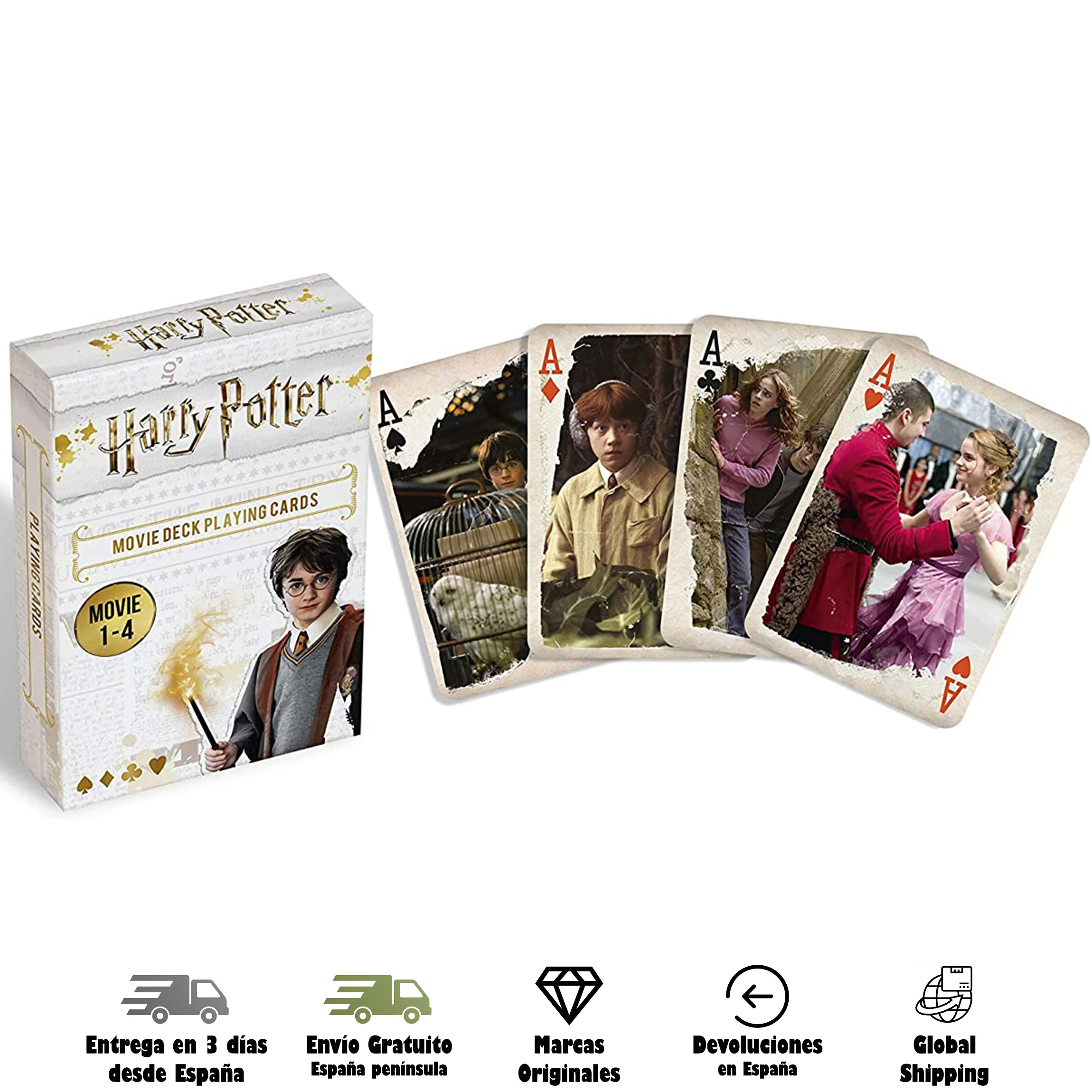 Cartamundi, HARRY POTTER, deck Poker, table game, play cards, films Cinema 1-4, frames, poster, adults, outdoor, collection