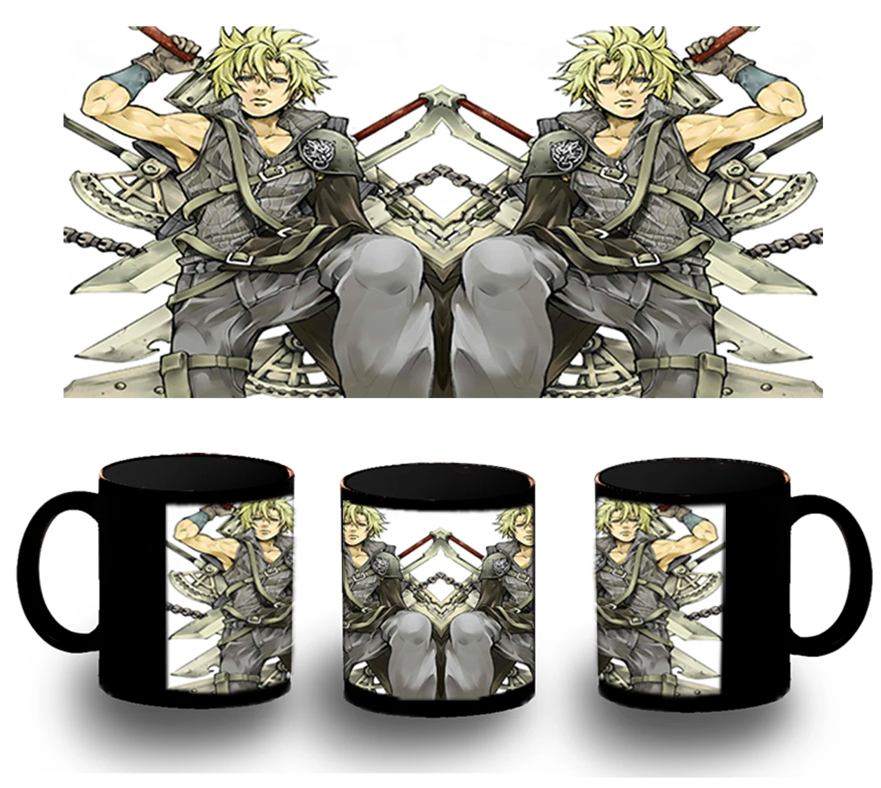 CUP FULLY black FANART CHARACTER RPG black mug