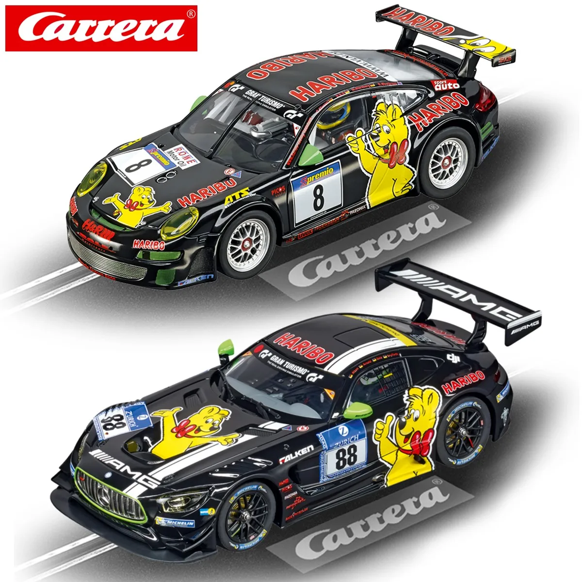 Haribo Racing 30680 Porsche Gt3 RSR No.8 / 30782 MB-AMG GT3 No.88