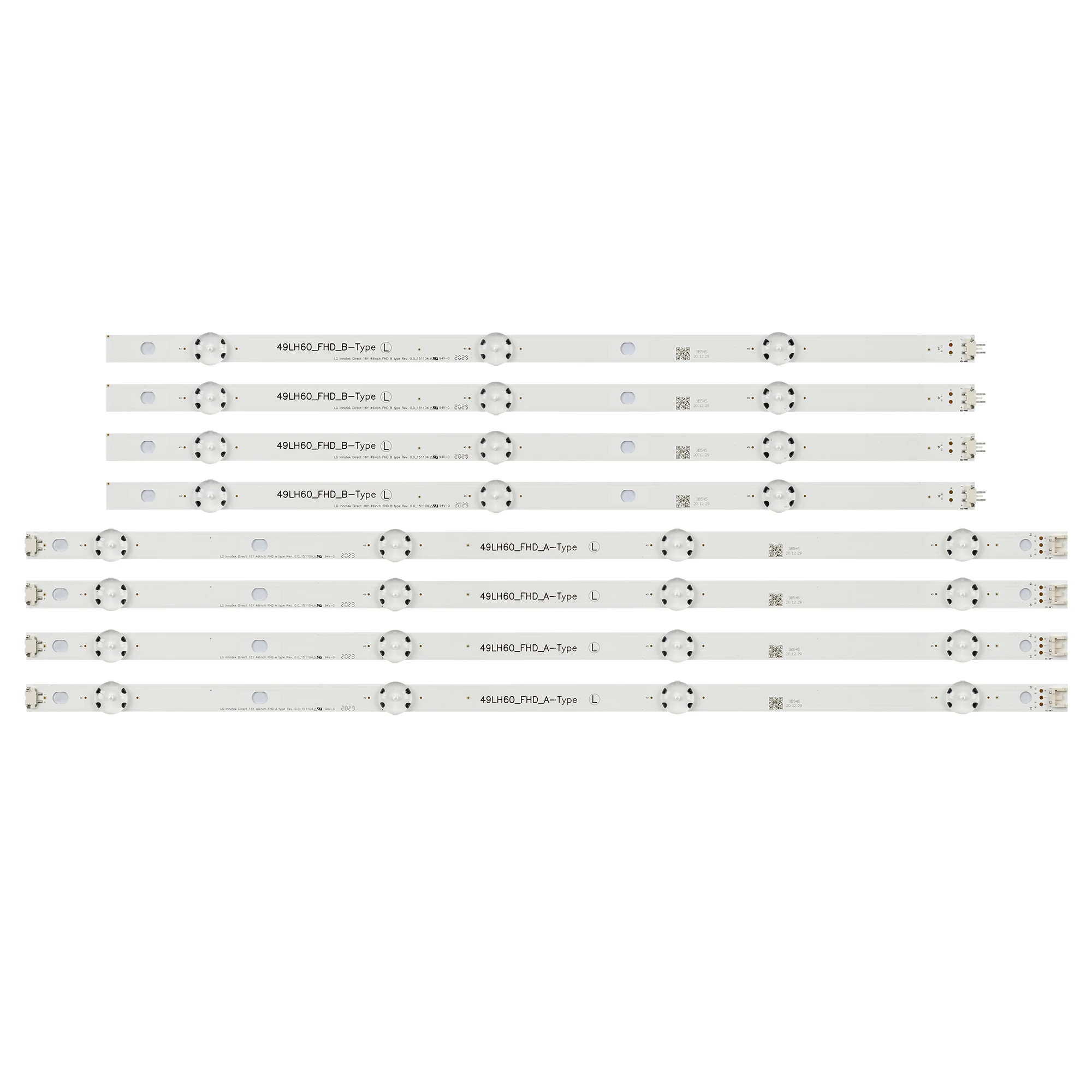 

8pcs x LED Backlight For LG innotek Direct 16Y 49LH60_FHD A/B TYPE HC490DUN-ABRR1-211X 49LH604V JVC LT-50C550 49LW540S-UF