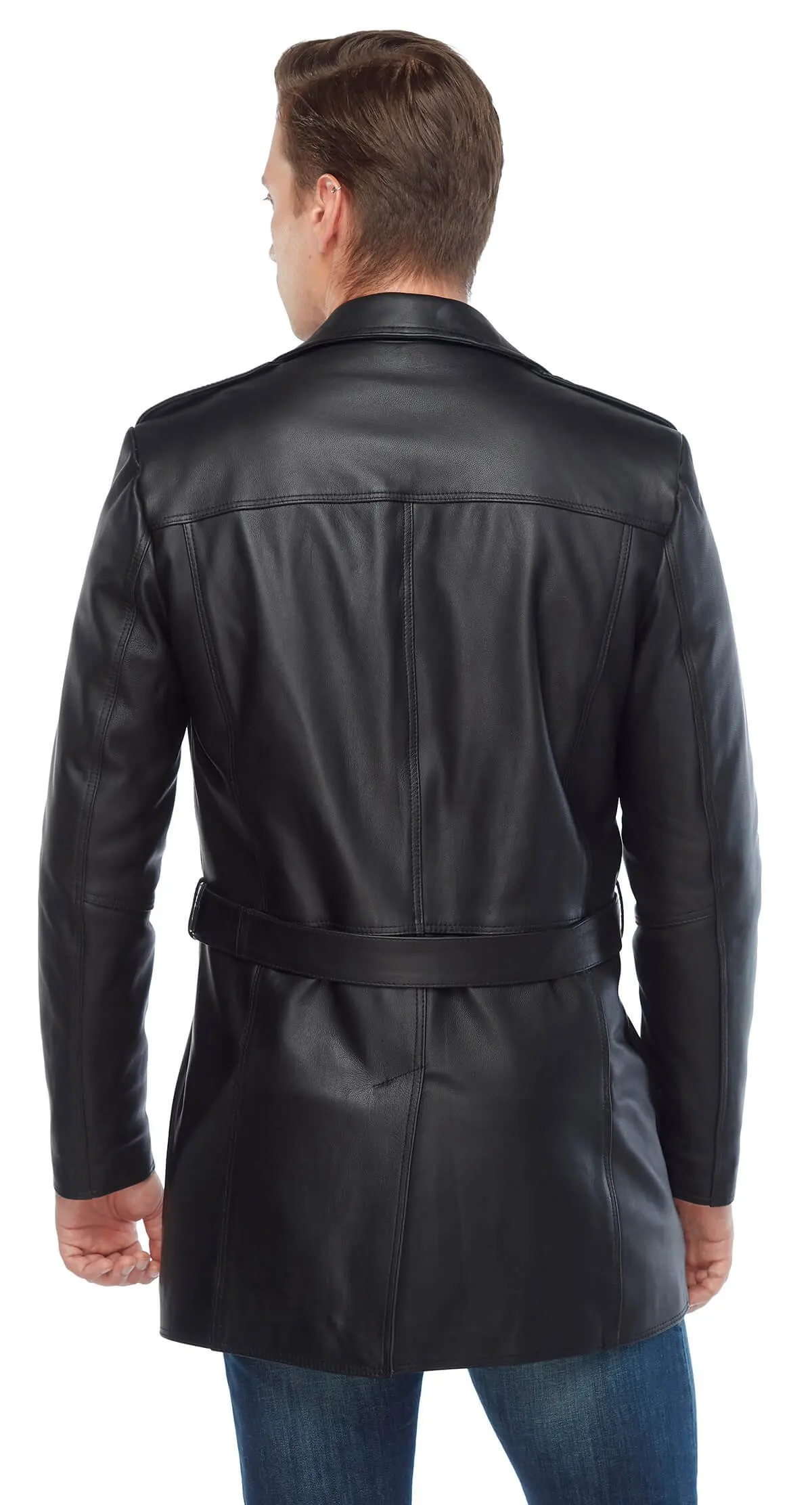 Vera pelle nero maschio Trench Orjinal pelle di agnello autunno inverno 2022 Biker Slim Large Size VintageTürkiye
