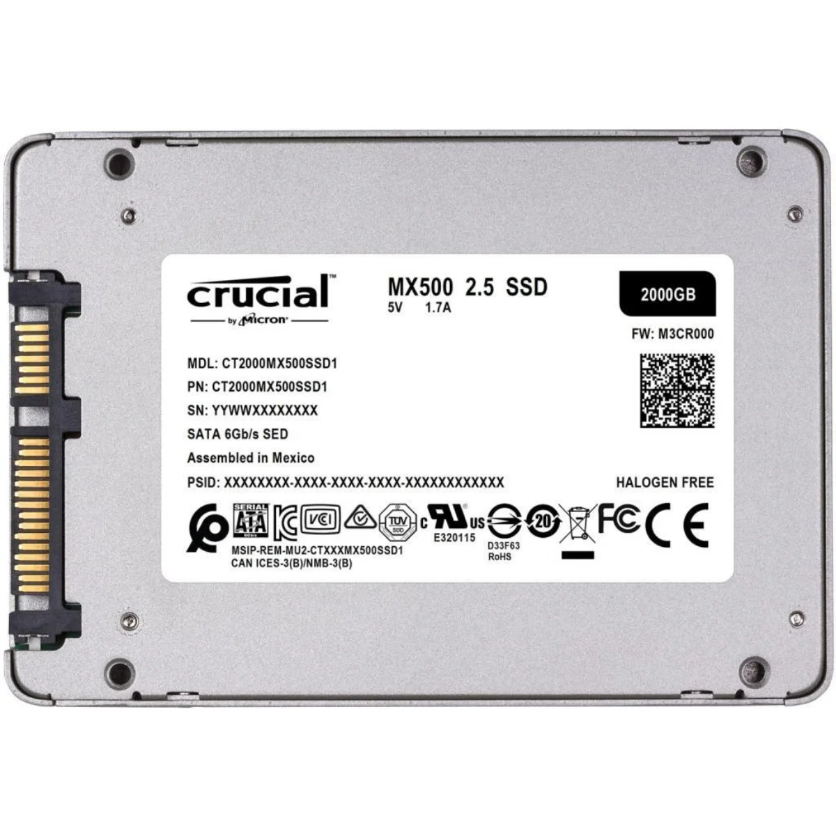 Crucial MX500 2.5\'\' SATA 3 SSD Harddisk 250GB 500GB 1TB 2TB CT250MX500SSD1 CT500MX500SSD1 CT1000MX500SSD1 CT2000MX500SSD1