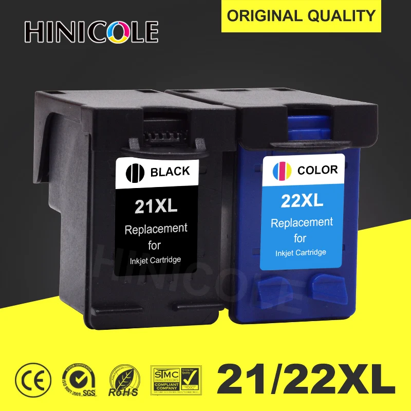 HINICOLE 21 22 Printer Cartridge for HP/hp21 for HP/hp 21 xl for ink cartridge Deskjet F2180 F2200 F2280 F4180 F300 F380 380