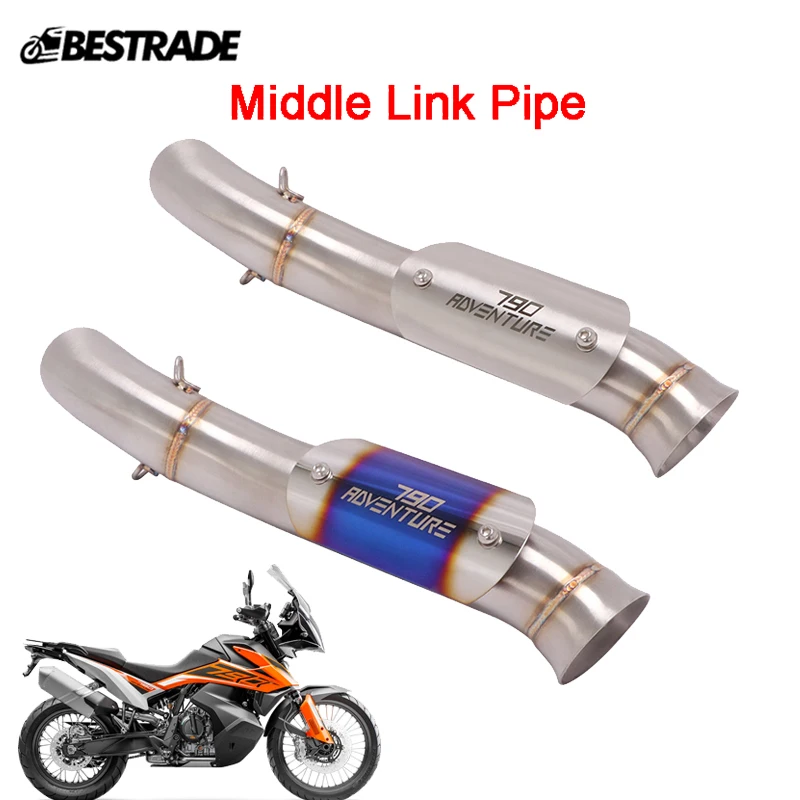 

Mid Pipe Motorcycle Exhaust Middle Link Pipe Connect Tube Slip 51mm Muffler Stainless Steel Modified For 790 Adventure 2020-2021