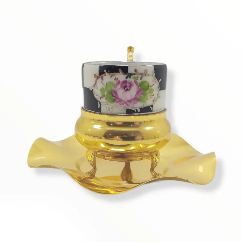 Conjunto de café de ouro turco-feito à mão para casa de cobre