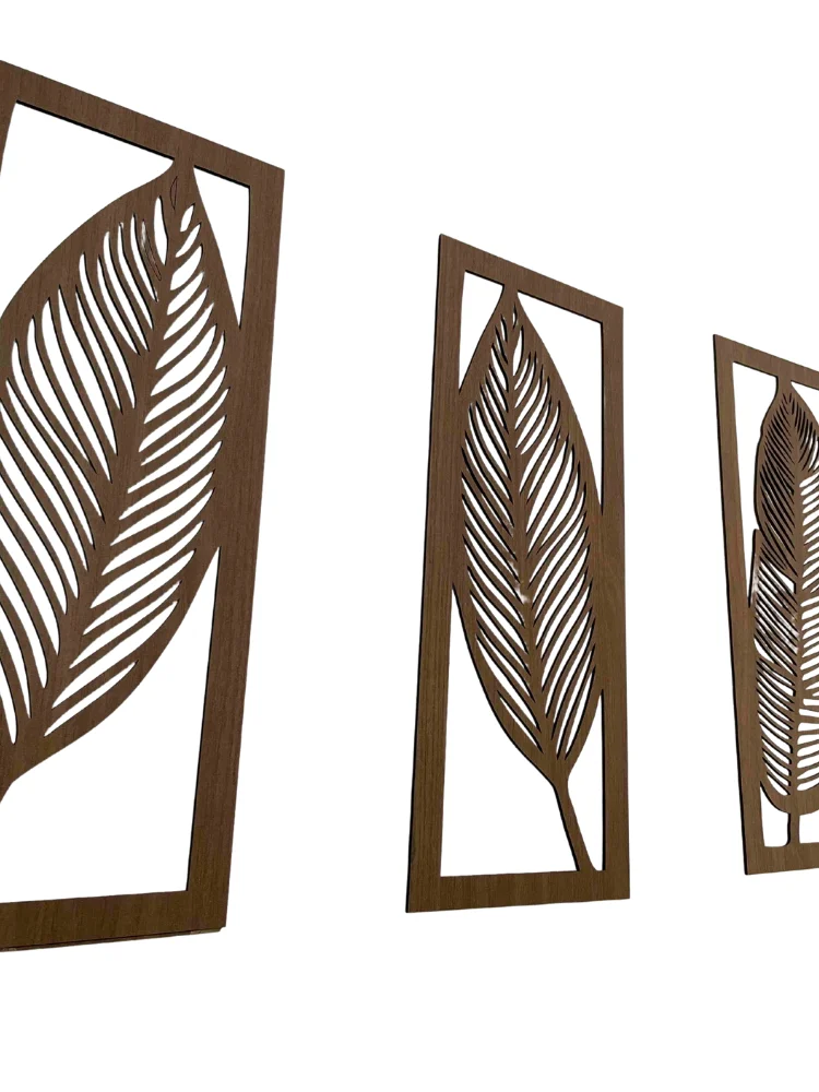 Triple Leaf Patterned Wall Decor Home-Room Accessory High Quality Ornament New Model Useful Stylish Design Wall Ware 2022