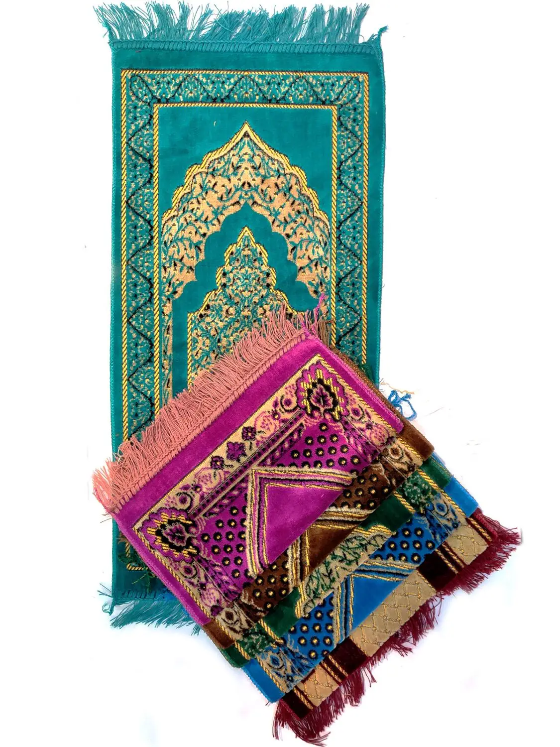 5 Pcs Lot Child of Big size Velvet Prayer Rug For Children Wholesale İslamic Gifts Turkey Salat Muslim