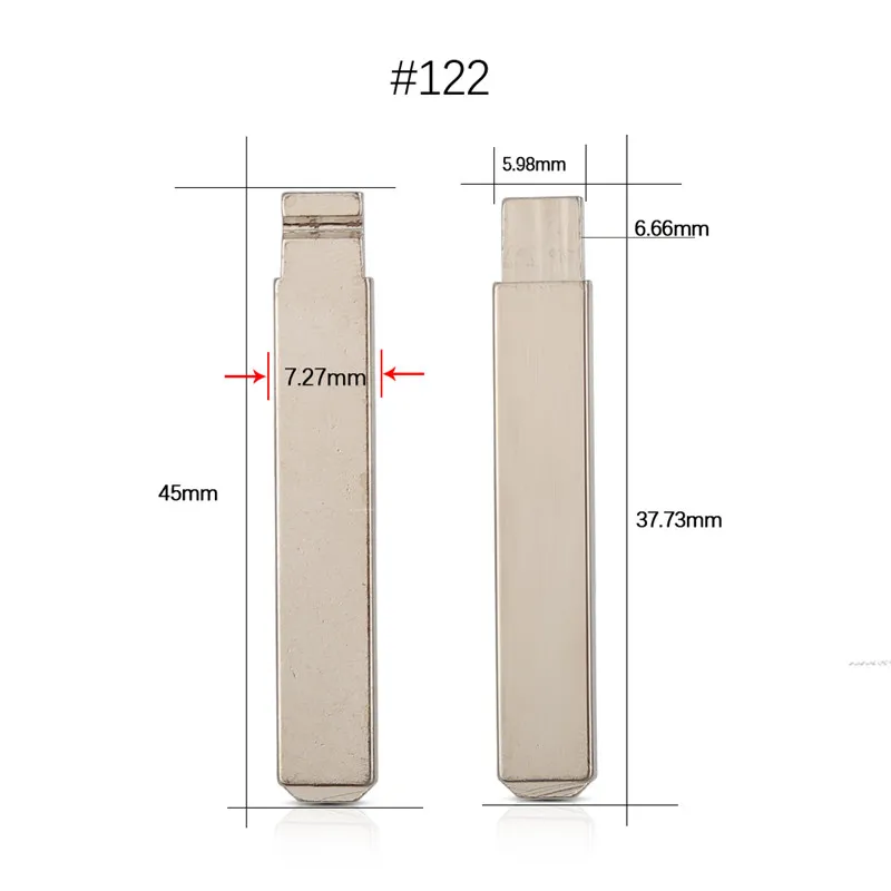 10 قطعة VA2T 122 #   شفرة مفتاح الوجه لأجهزة التحكم عن بعد غير المقطوعة العالمية لسيتروين C4L شفرة مفتاح فارغة أصلية غير مقطوعة لمفتاح التحكم عن بعد في السيارة