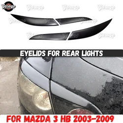 Eyelids for headlights case for Mazda 3 HB BK 2003-2009 ABS plastic pads cilia eyebrows covers trim accessories car styling