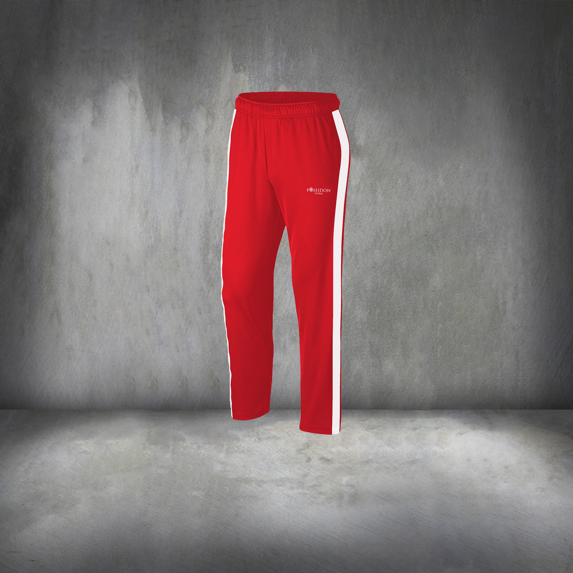 Men\'s Red Interlock Fabric Zippered Tracksuit Set S-3XL