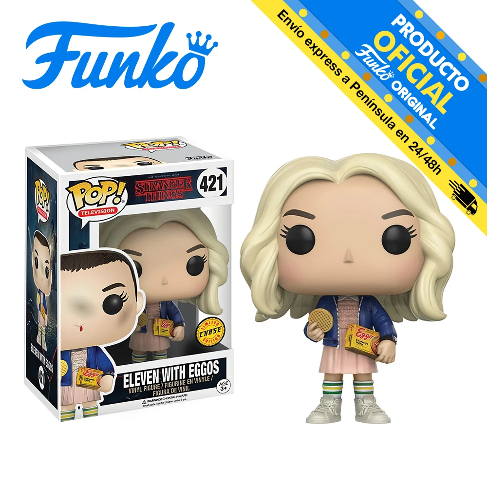 Stranger Things Funko POP! Eleven figure with waffles CHASE version 13318 reference original toys big head gift boy girl collector collection license