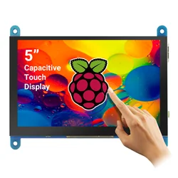 Elecrow  5 inch Touchscreen Portable Monitor HDMI-compatible 800x480 Capacitive Touch Screen LCD Displays Raspberry Pi 4 Display