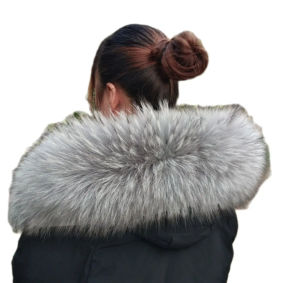 Real Animal Fur Natural Fur Raccoon Fur Collar Real Hair Female Luxury Winter Warmth Male Fur Scarf Fur Collar