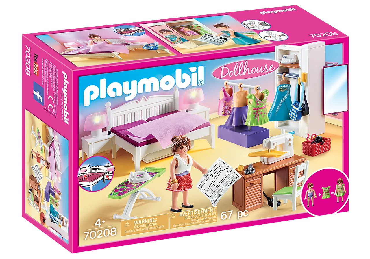 PLAYMOBIL bedroom, reference 70208 - original, toys, boys, girls, gifts, collector, figures, dolls, shop, with box, new, man, woman, official license, clicks