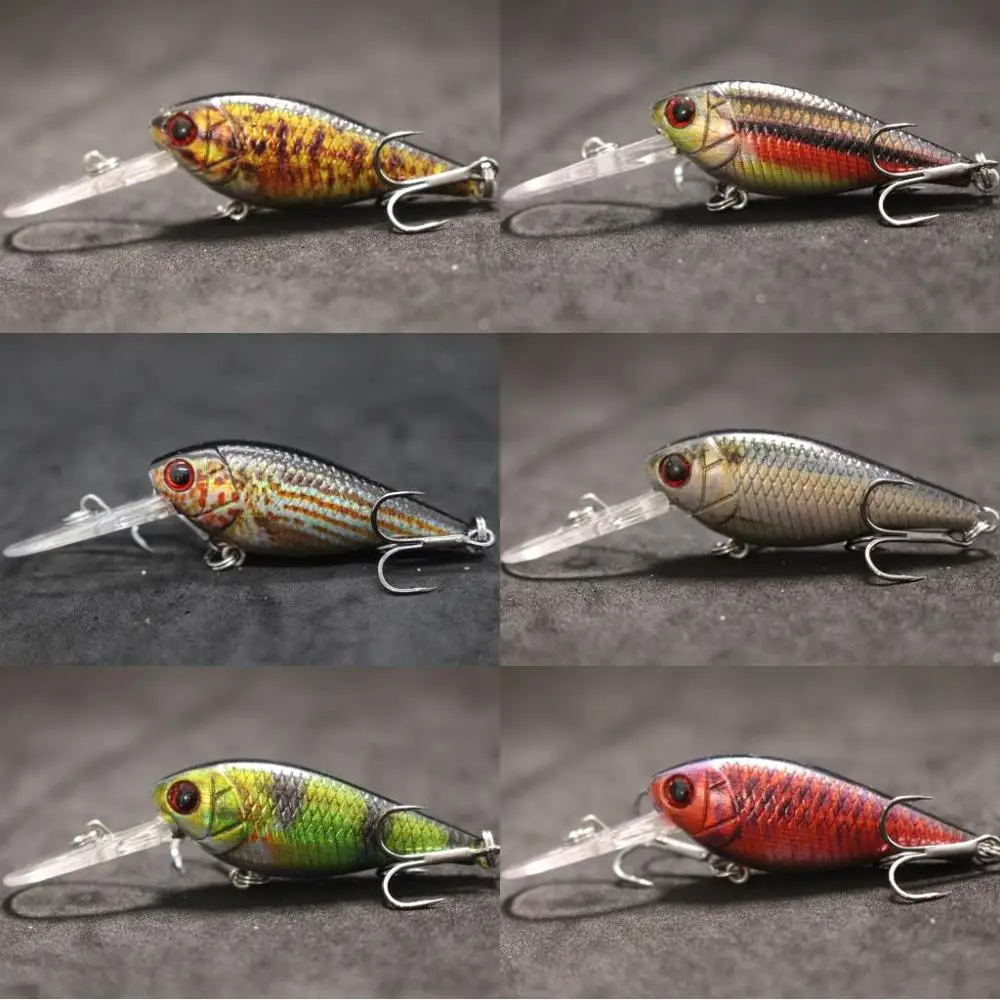 Isca de pesca com ganchos high-end, 8g, 8cm, 3 metros de profundidade, oscilação larga, para a pesca da carpa, hc549