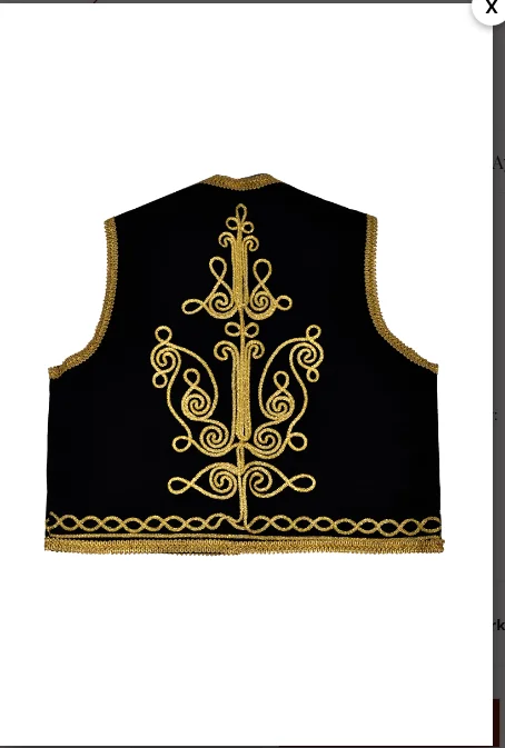 Ottoman Embroidered Vest (Black) Ottoman Embroidered Vest Kırmsı YouTube is NOT INCLUDED!!!